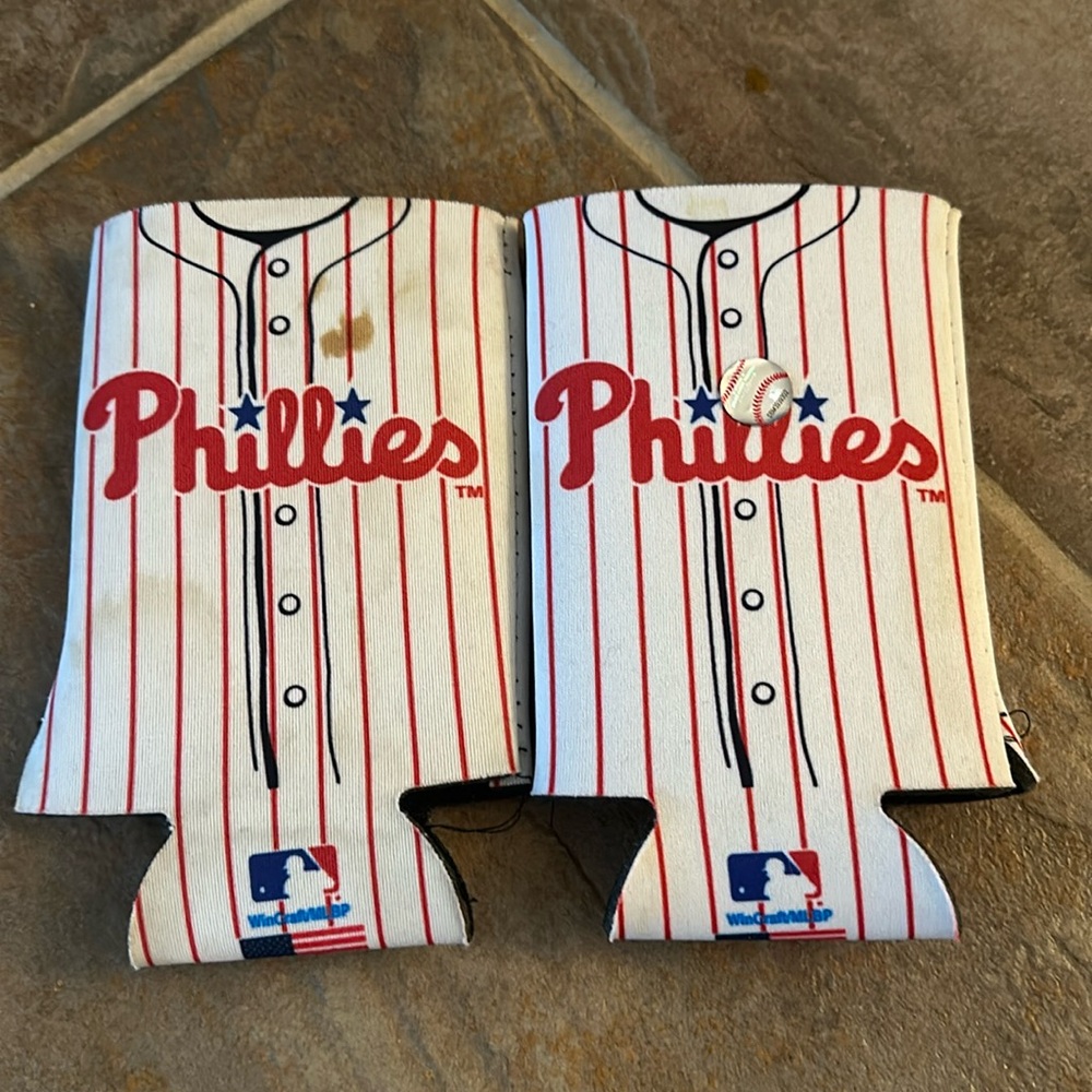 Phillies koozies larger size set of 2